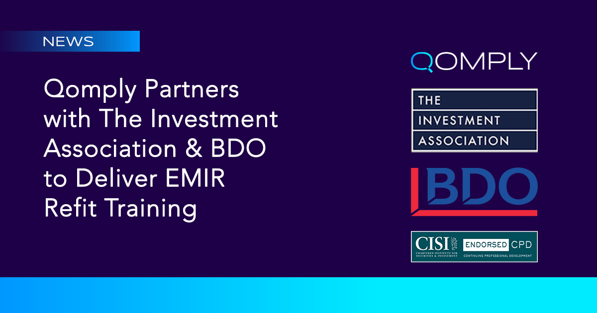 Qomply BDO Investment Association EMIR Refit Training Partnership