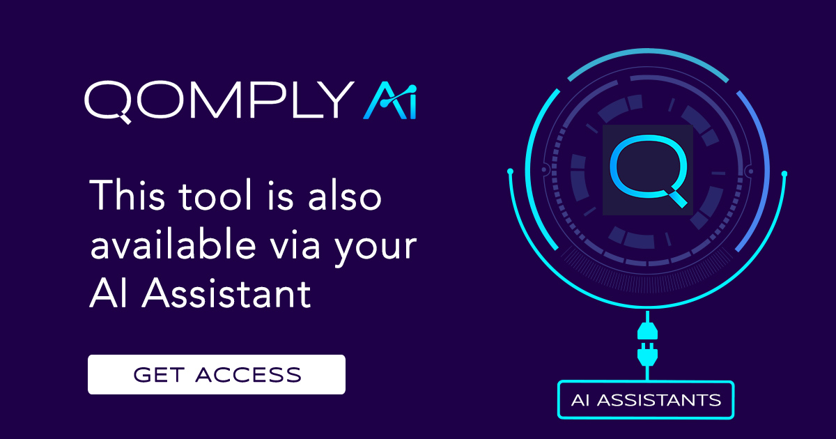 Qomply Solutions Available Via AI Assistants