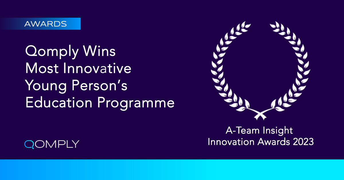 Qomply Wins Most Innovative Young Persons Education Programme a Team Insight Innovation Awards 2023