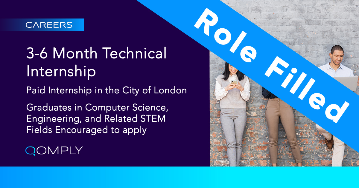 Qomply Careers Technology Internship Filled