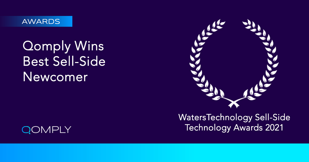 Qomply Wins Best Sell Side Newcomer Waters Technology Awards 2021