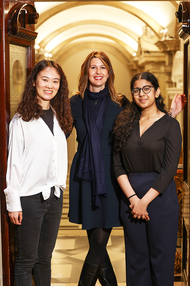 Michelle Zak and two Qomply interns