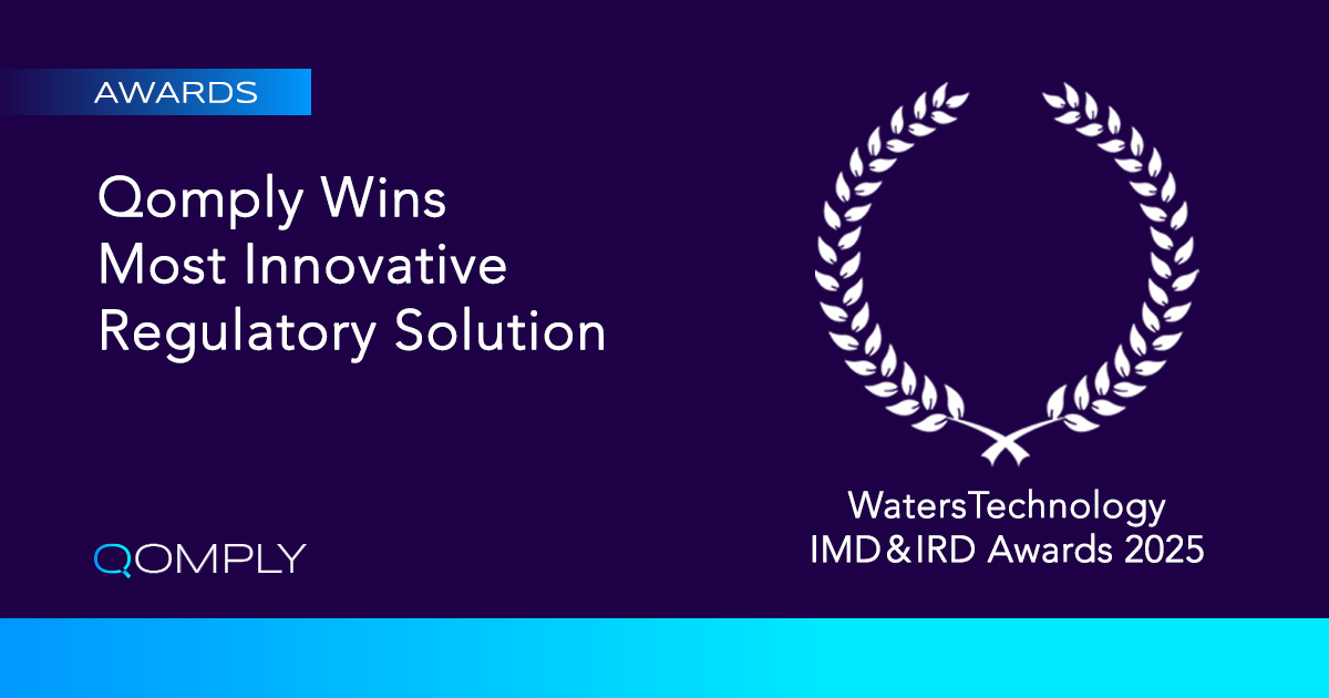 Qomply Wins Most Innovative Regulatory Waters Technology Award Win 2025