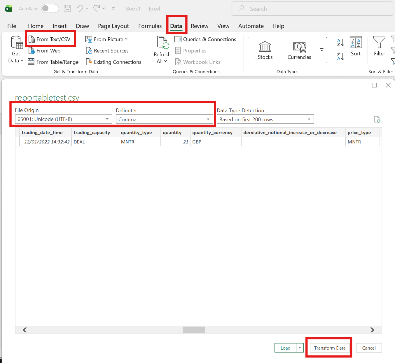 Transform Data