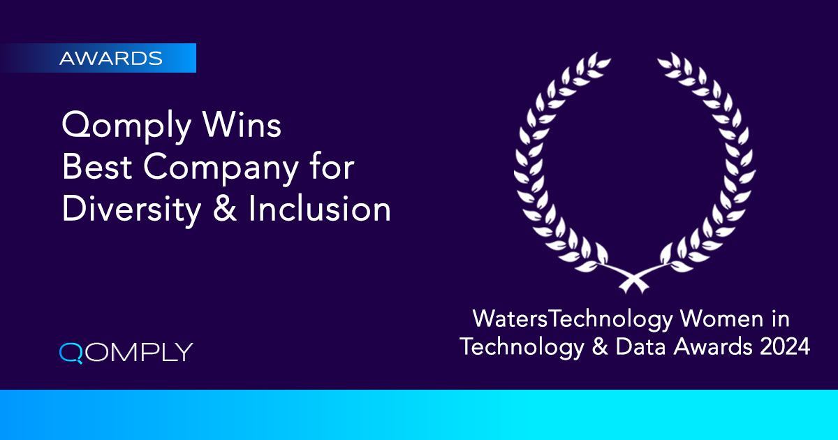 Qomply Wins Diversity Equality Inclusion Award Waters Technology 2024