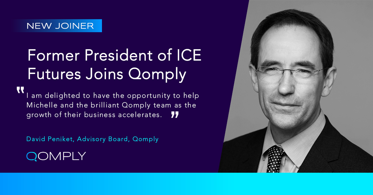 Former President of ICE Futures Europe David Peniket Joins Qomply Advisory Board