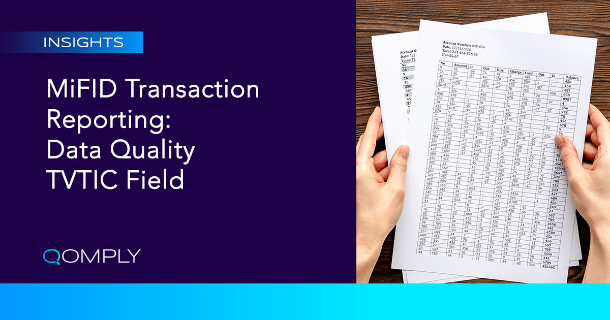 MiFID TVTIC Field 3 Structure Validity Data Quality