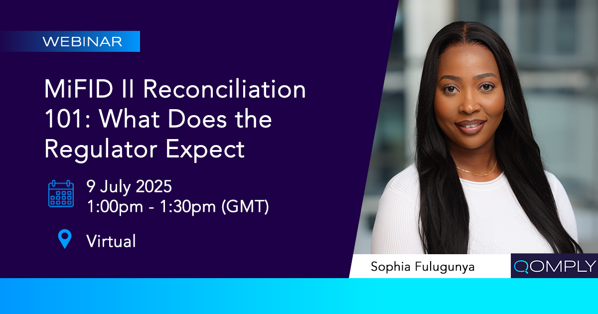 Qomply MiFID Reconciliation 101 July Webinar